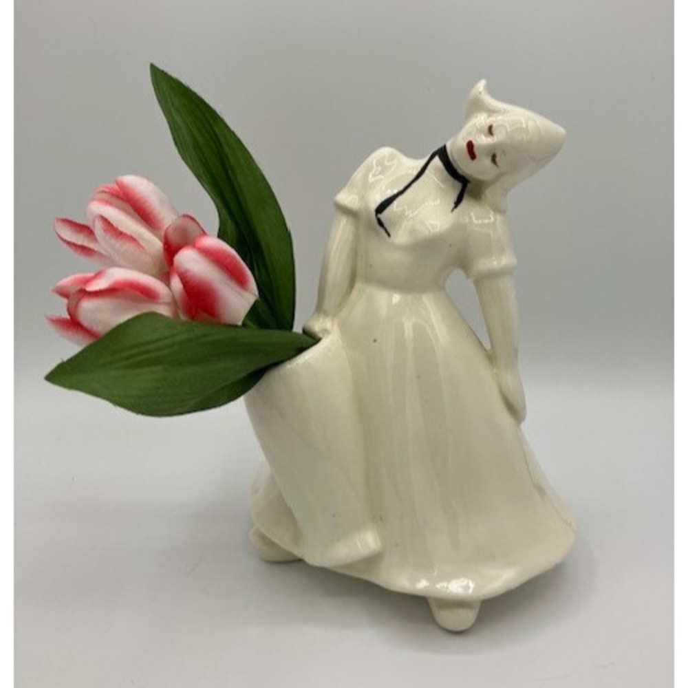 Mid Century Modern 1940's-50's Ceramic Dutch Girl Planter by Hedi Schoop‎ 8"H
